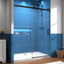 Puerta ducha deslizante vidrio templado 56-60pulg x76pulg negro