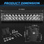 Barra luz LED 14" 120W doble fila para camión SUV ATV