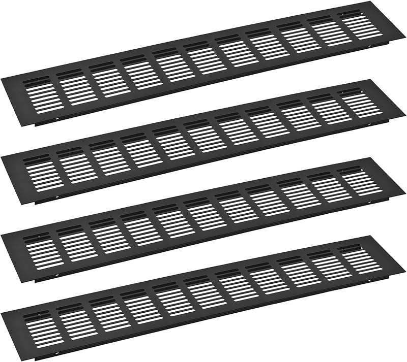 Rejilla ventilación aluminio 17.7x3.15" 4 Pzas