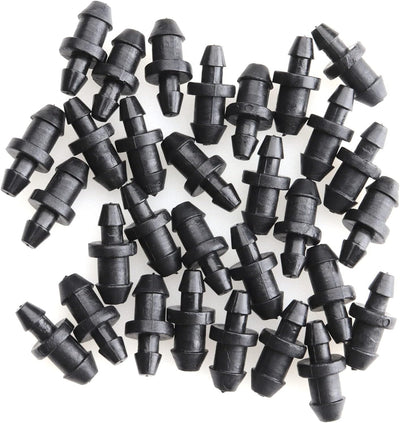 30 Tapones Riego Plástico Negro 1/4pulg Tubo Jardín