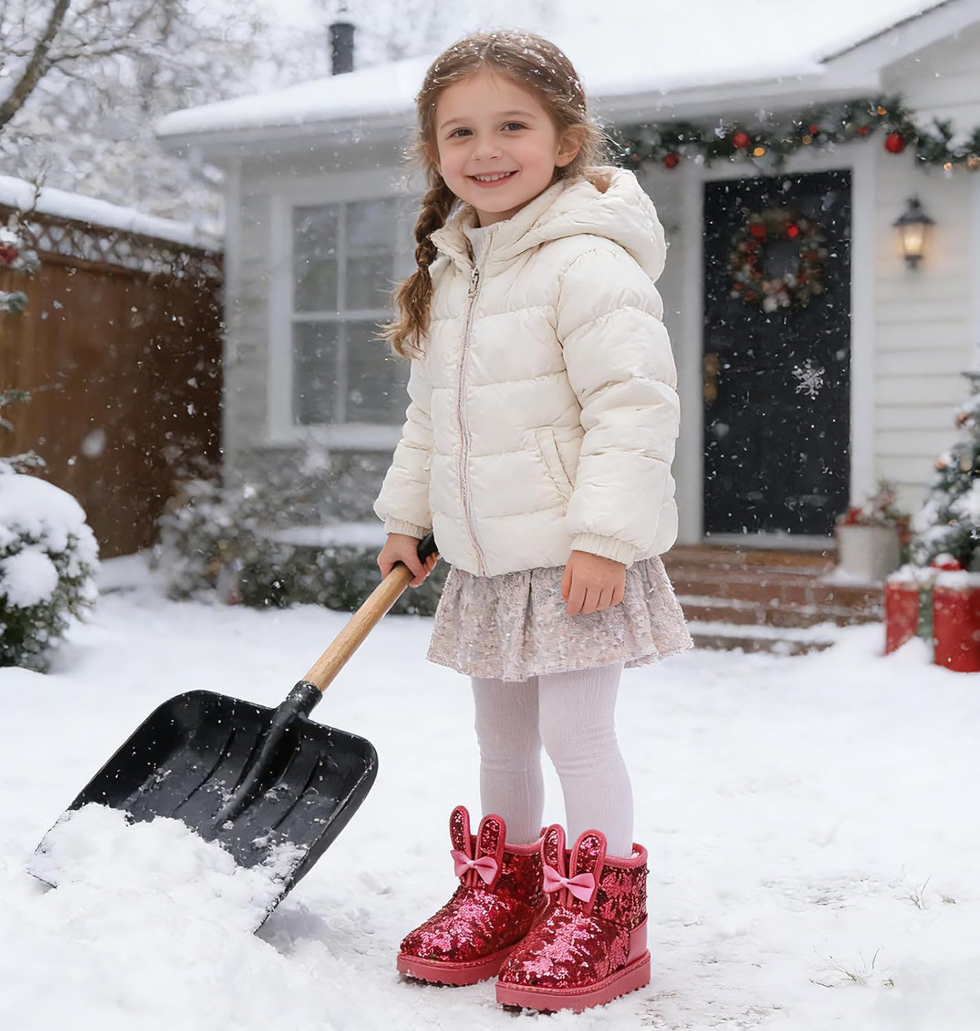 Botas nieve impermeables para niños uso al aire libre