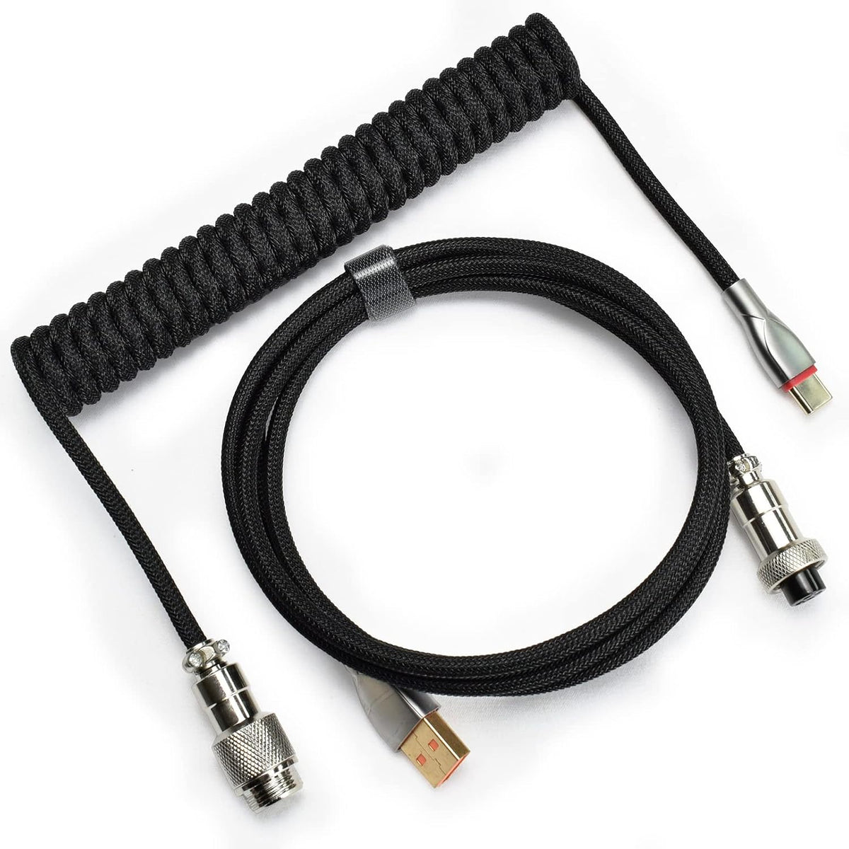 Cable tipo C a USB A 1.5m trenzado conector desmontable
