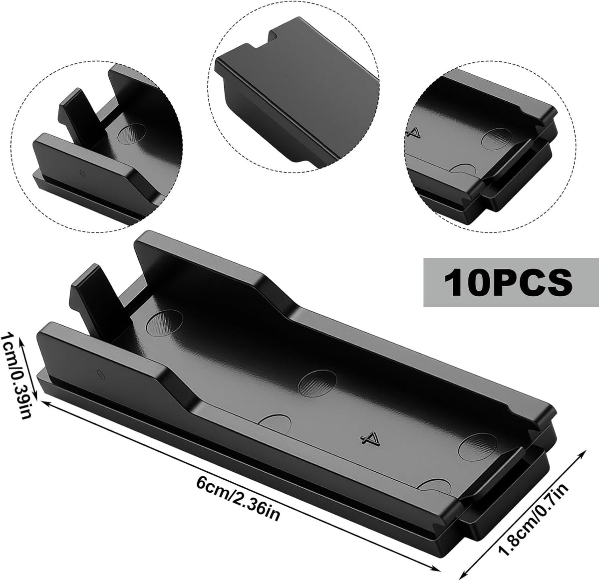 Pack 10 placas llenado disyuntores cubierta negro