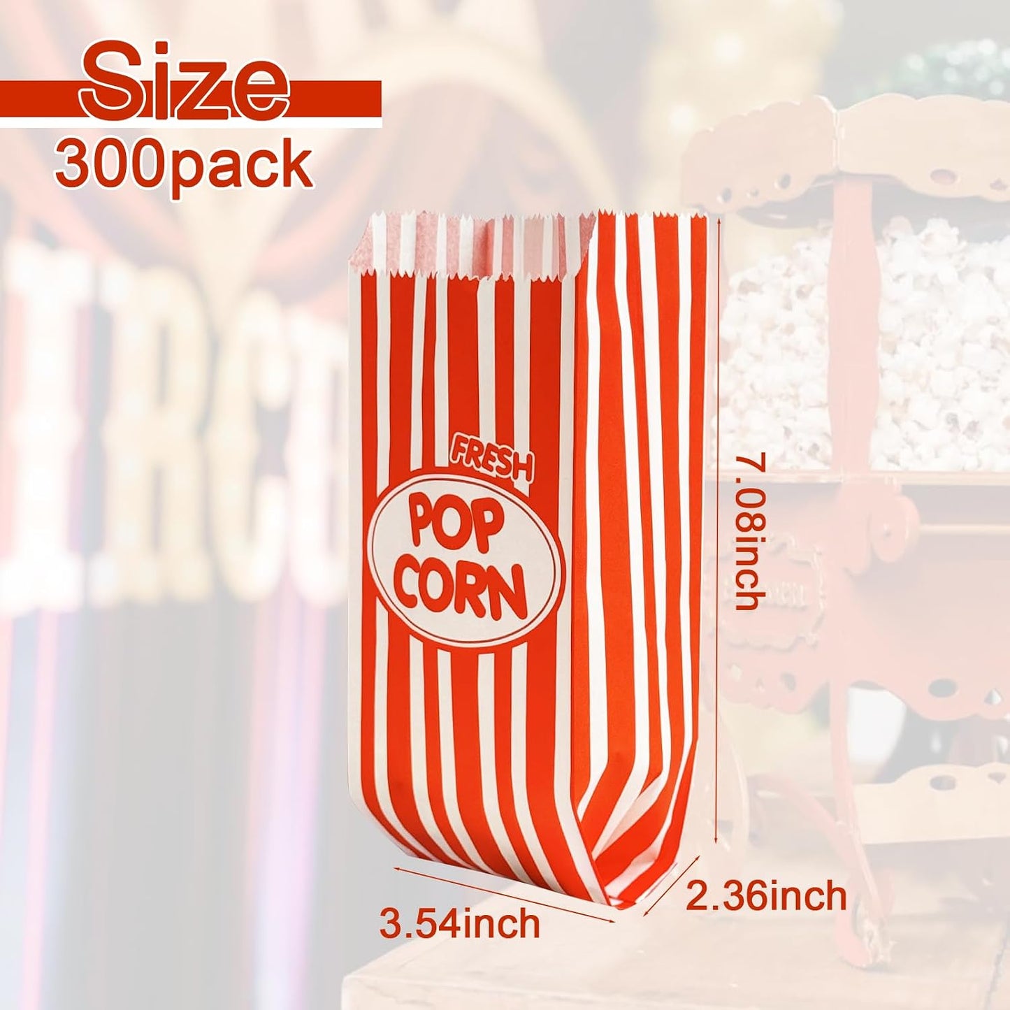 300 bolsas palomitas 1oz porciones individuales fiestas navidad