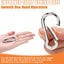 Anillos mosquetón acero inox M5 4 pzas llavero bandera