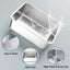 Caja arena acero inox para gatos con bandeja alta antiadherente
