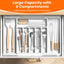 Organiz. cubiertos expandible sin BPA ajustable