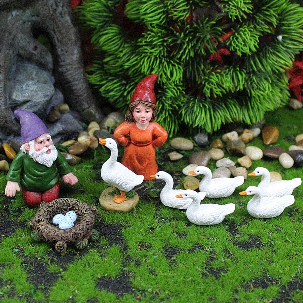Accesorios jardín hadas estatuas 9 pzas