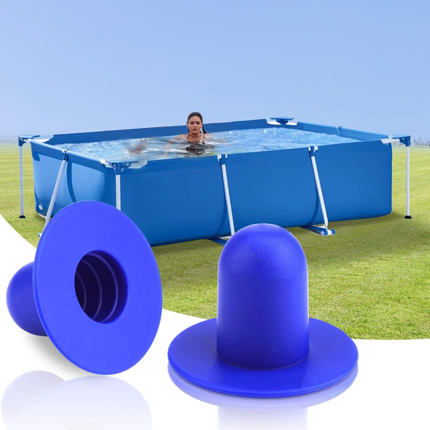 Repuesto enchufe piscina comp Intex 2uds azul