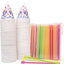 200 Tazas Nieve 6oz y 200 Cucharas Popote