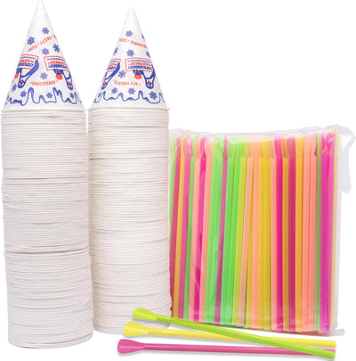 200 Tazas Nieve 6oz y 200 Cucharas Popote