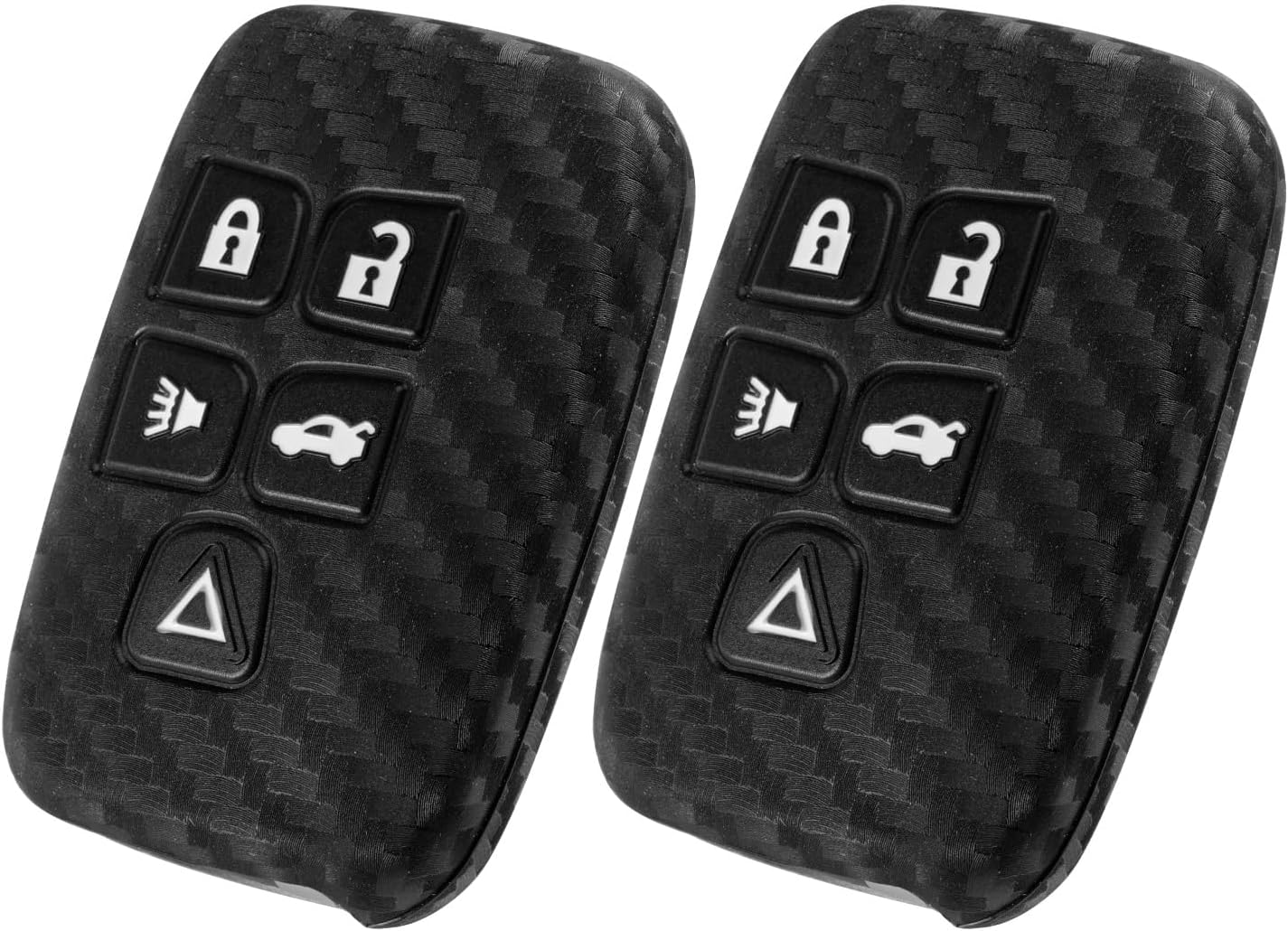 2 Pzas Funda Control Remoto Fibra Carbono Comp Land Rover