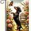 Bandera jardín perro salchicha doble cara 12x18pulg