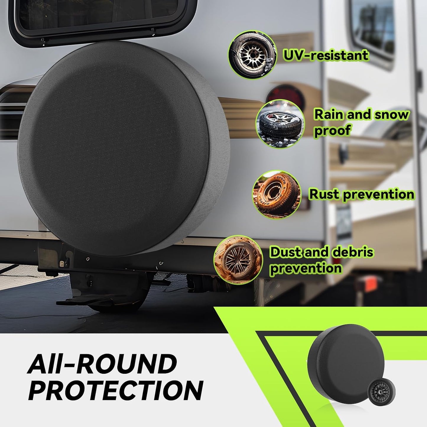 Cubierta neumático autocaravana 28" negro