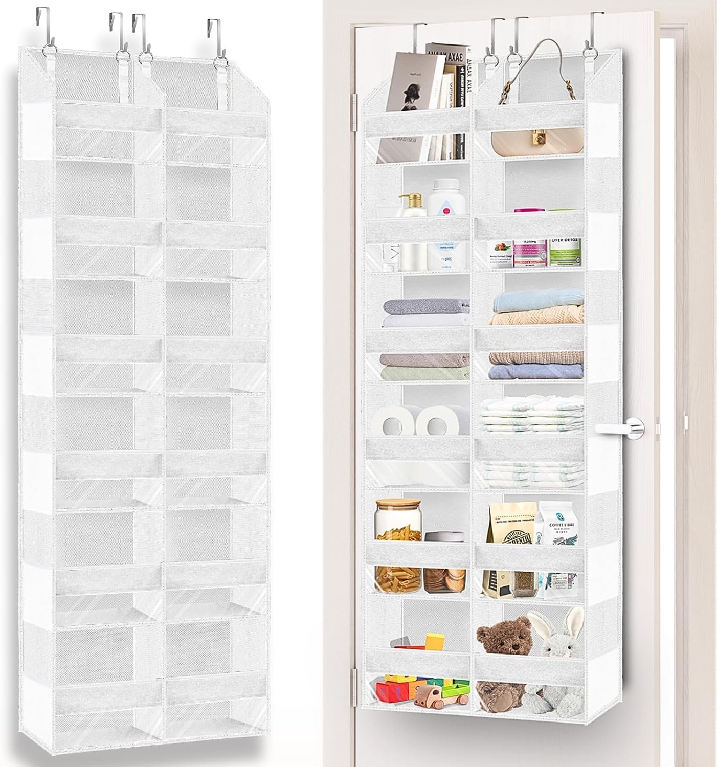 Organiz. puerta 6 niveles 12 compart. 80lb con ventana