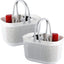 Cesta portátil para ducha plástico 2 pzas color blanco