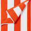 Toalla playa grande 36x70pulg algodón rayas naranja