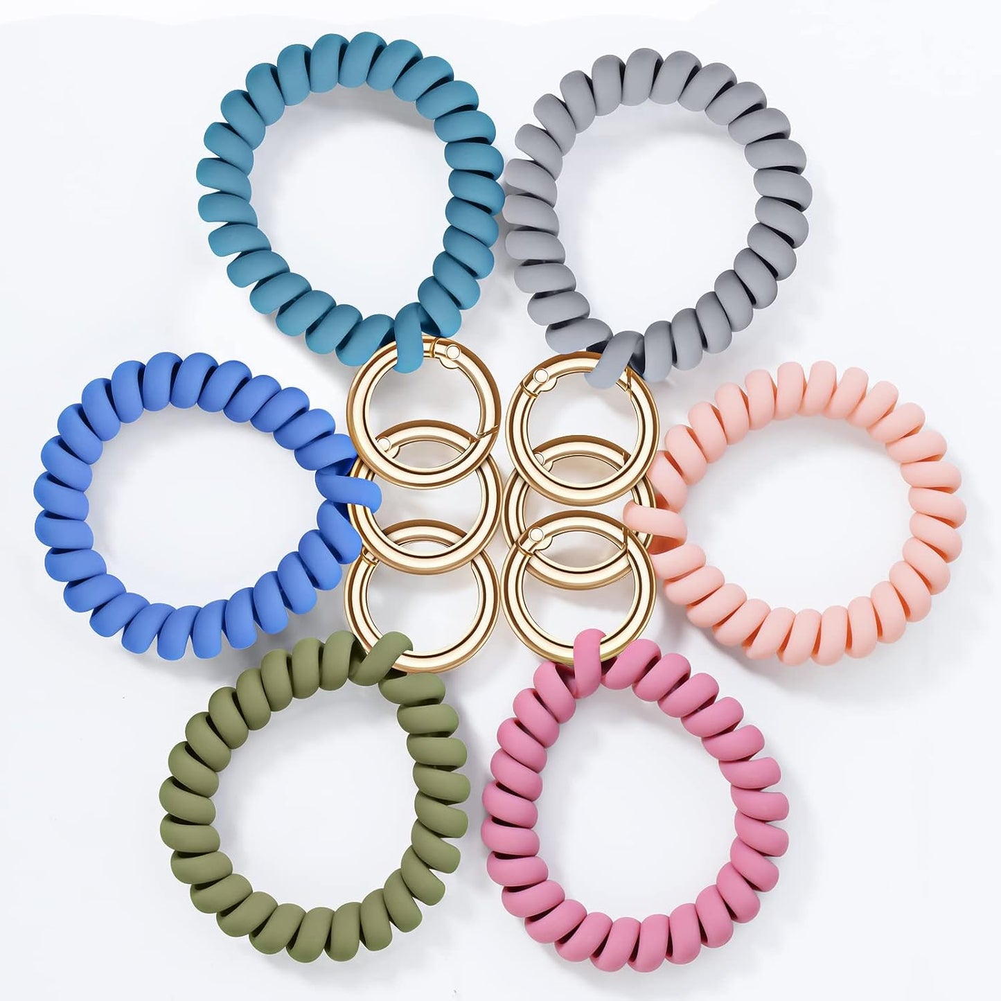 6 Pulseras Elásticas Llavero Muñeca para Sauna Gimnasio