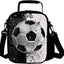 Bolsa almuerzo fútbol térmica impermeable negro