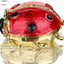 Caja joyas con animales metal esmalte bisagras