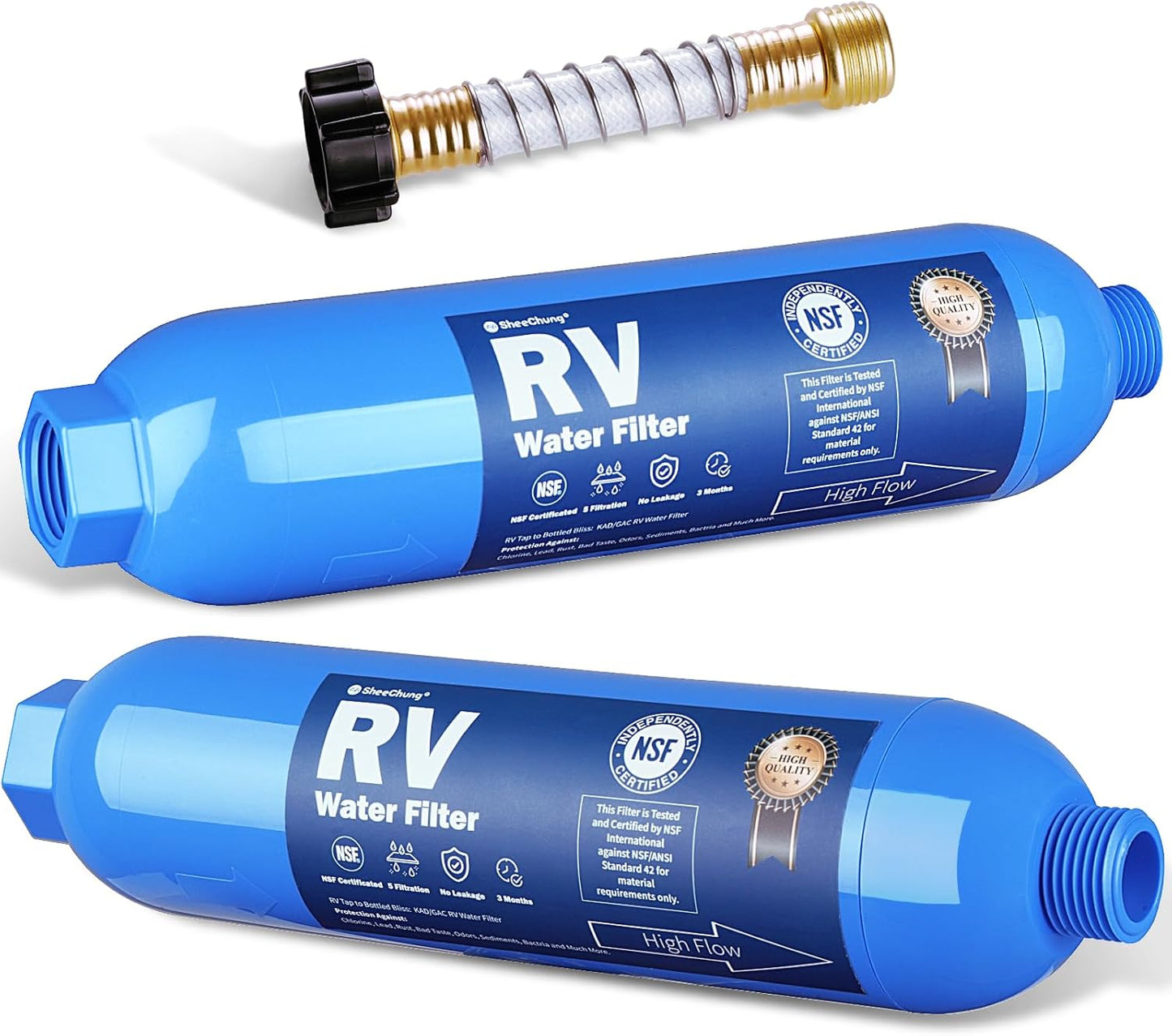 Filtro agua RV pack 2 con manguera flexible NSF