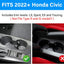 Insertos portavasos Civic 11ª gen silicona 3D antipolvo 3uds