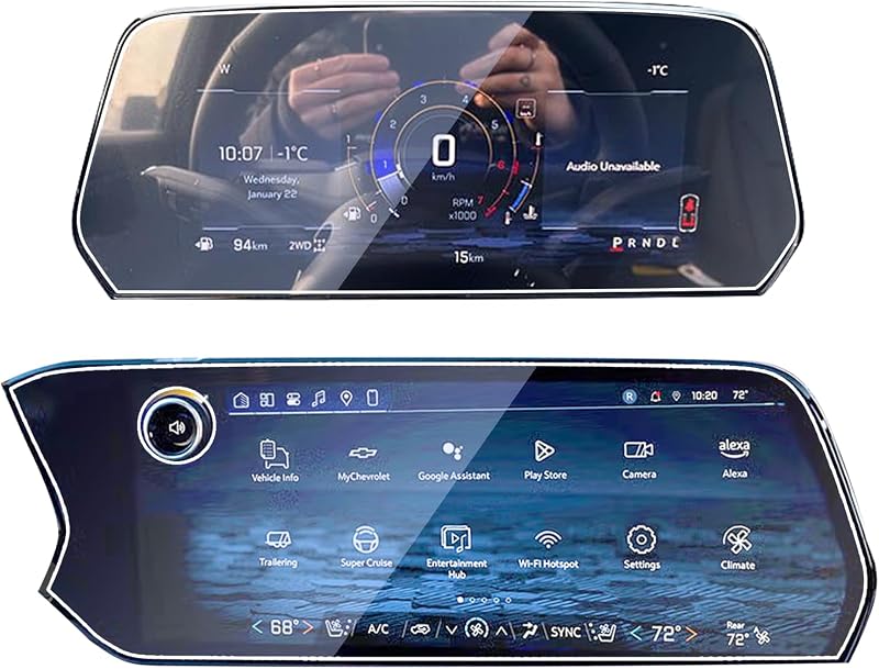 2 Protectores Vidrio Templado 11-17.7pulg Nav Tahoe Z71
