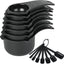 Set 15 Tazas y Cucharas Medidoras Plástico Seco para Hornear
