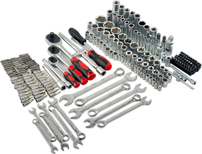 Set llaves trinquete 216 pzas 1/4 y 3/8 pulg