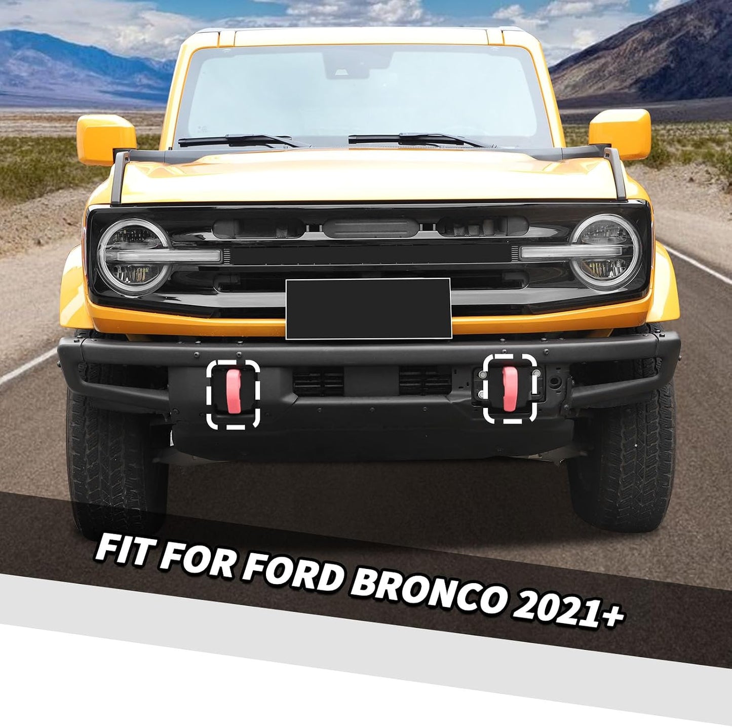 2 Fundas ganchos remolque Bronco 21-24 Rosa