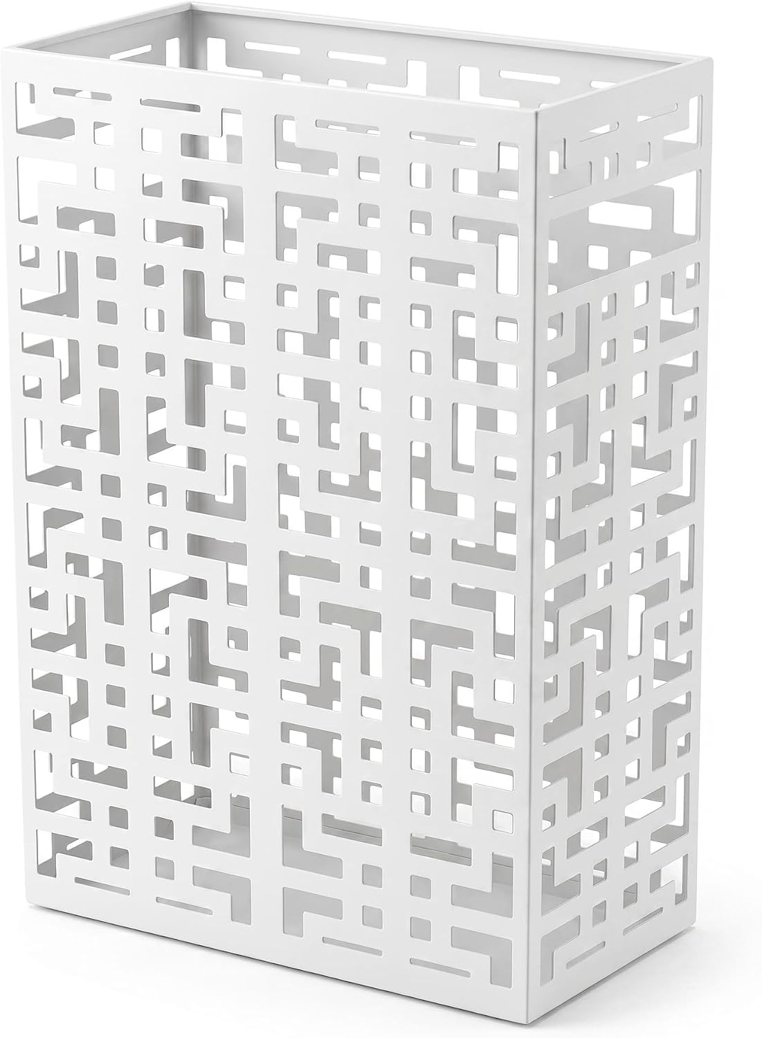 Soporte paraguas metal estante blanco 16x10x5"