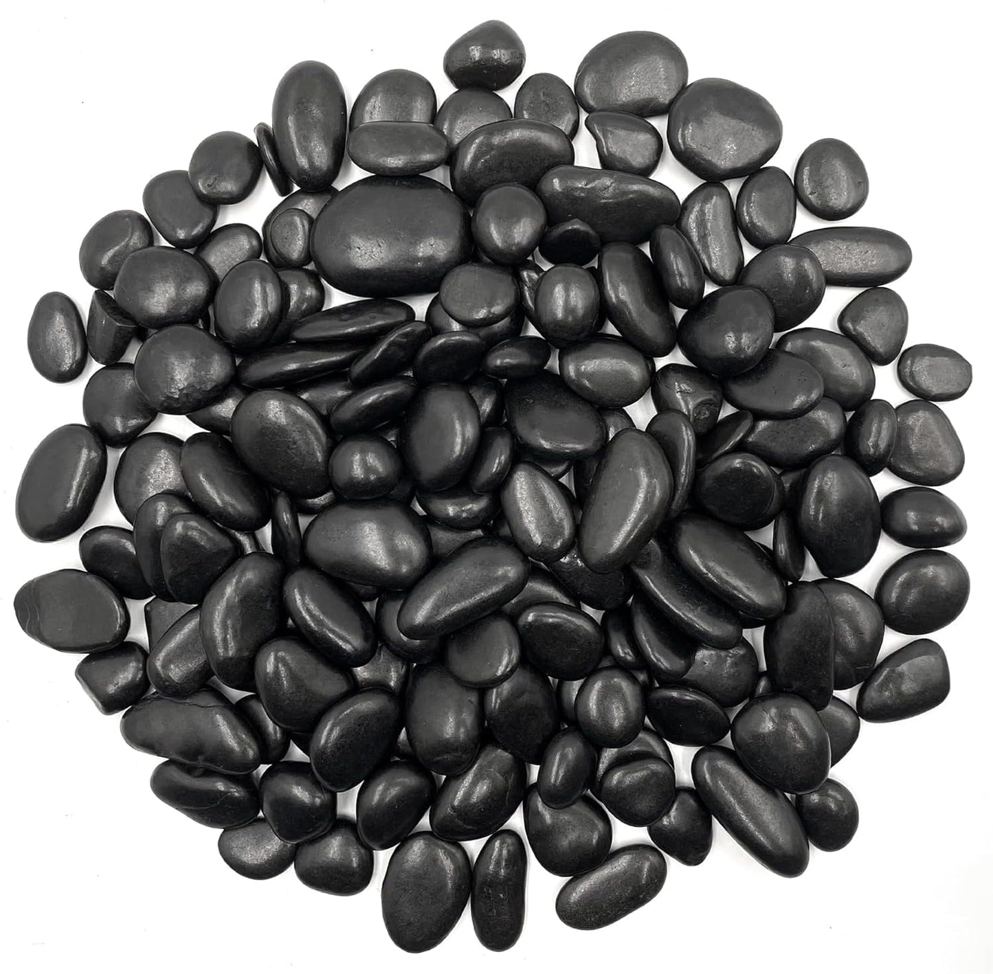 Rocas guijarro negro 6lb 3/8-1" pulidas acuario decoración