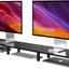 Soporte monitor doble 43.7pulg madera acero para 2 monitores