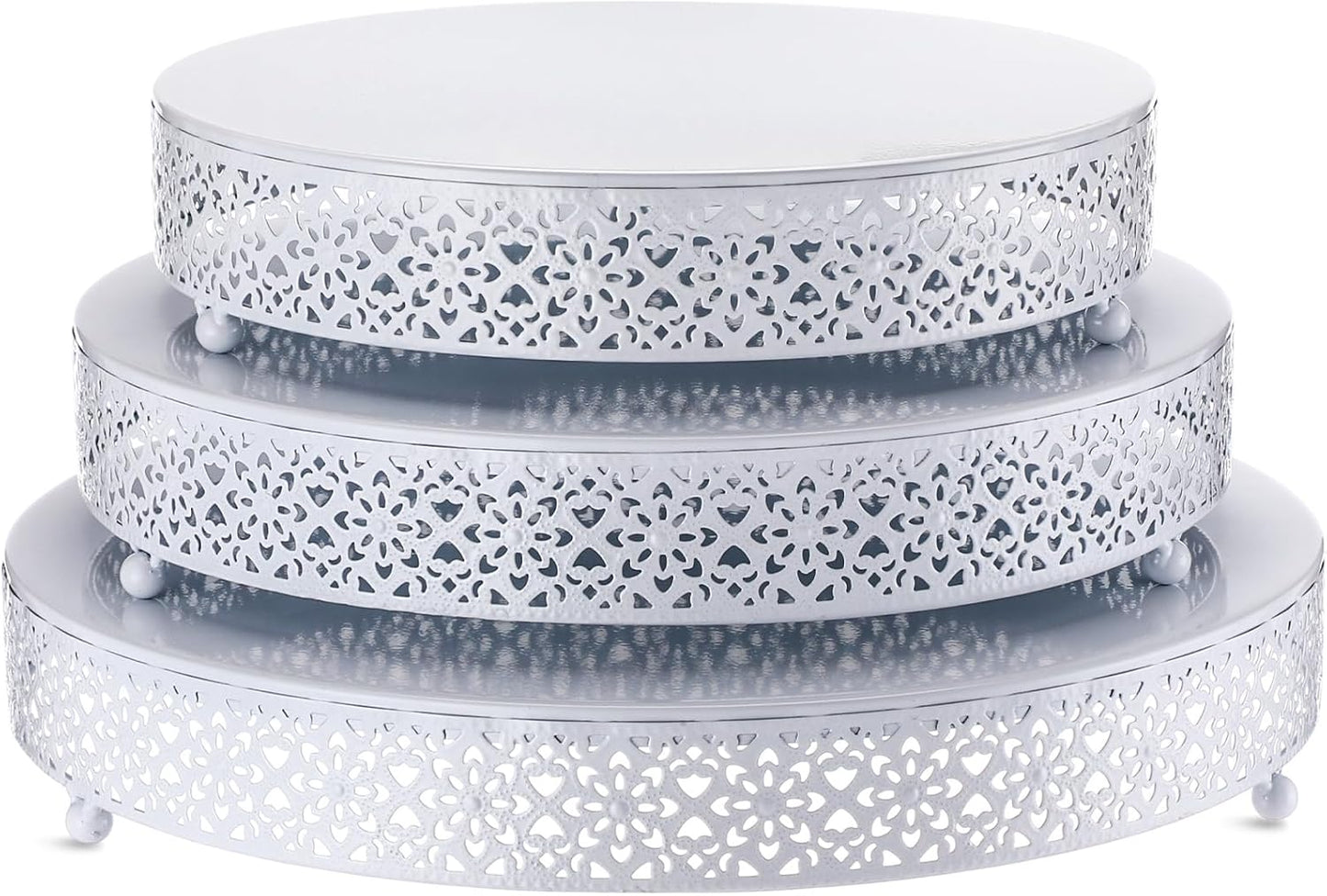 3 Pzas Soporte Pastel 16'' 14'' 12'' Metal Redondo