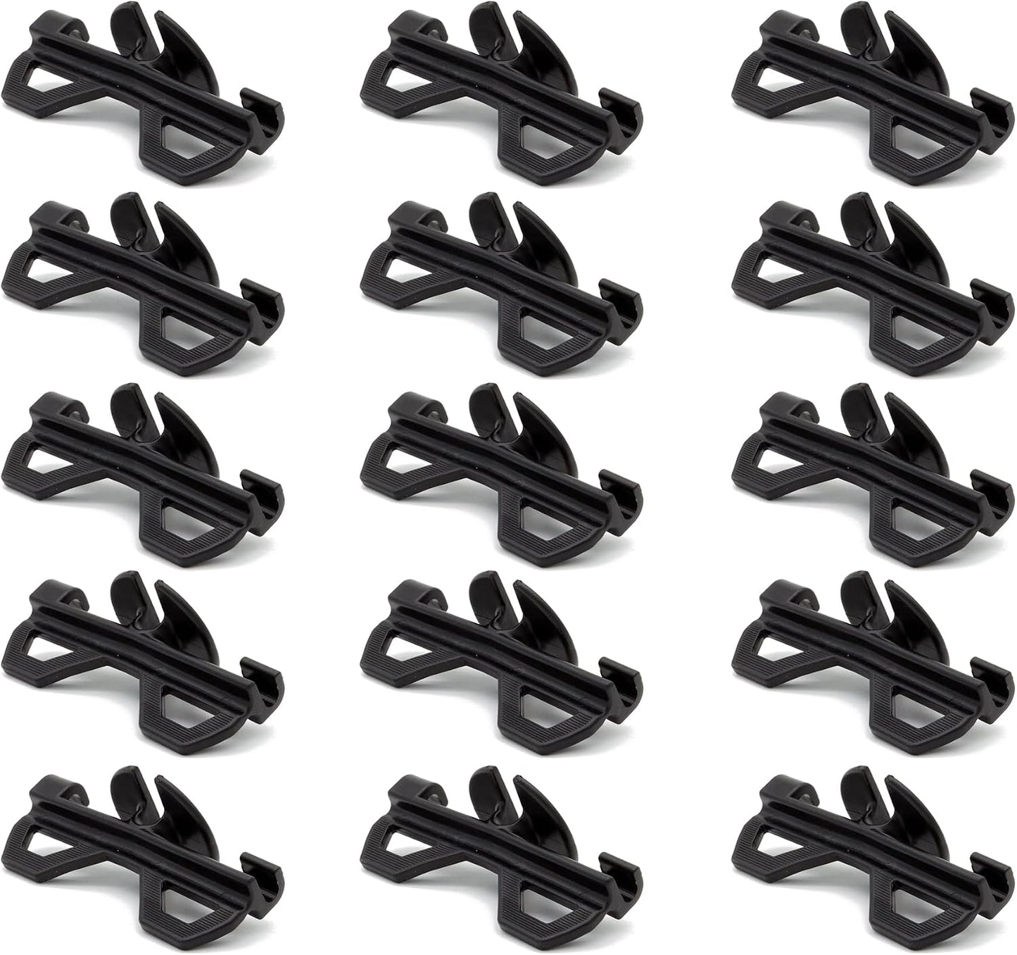 20 Pzas Tensor Cable Plástico Negro