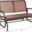 Silla mecedora deslizante 48pulg banco patio 2 personas