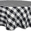 Mantel redondo Buffalo Check 70pulg blanco y negro