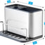 Organiz. fregadero acero inox compacto con compartimentos