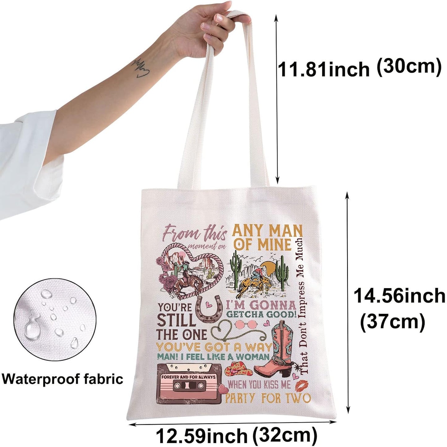 Bolsa hombro álbum country regalo fanático