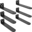 Soportes estante flotante L 30cm 6 Pzas negros 90kg