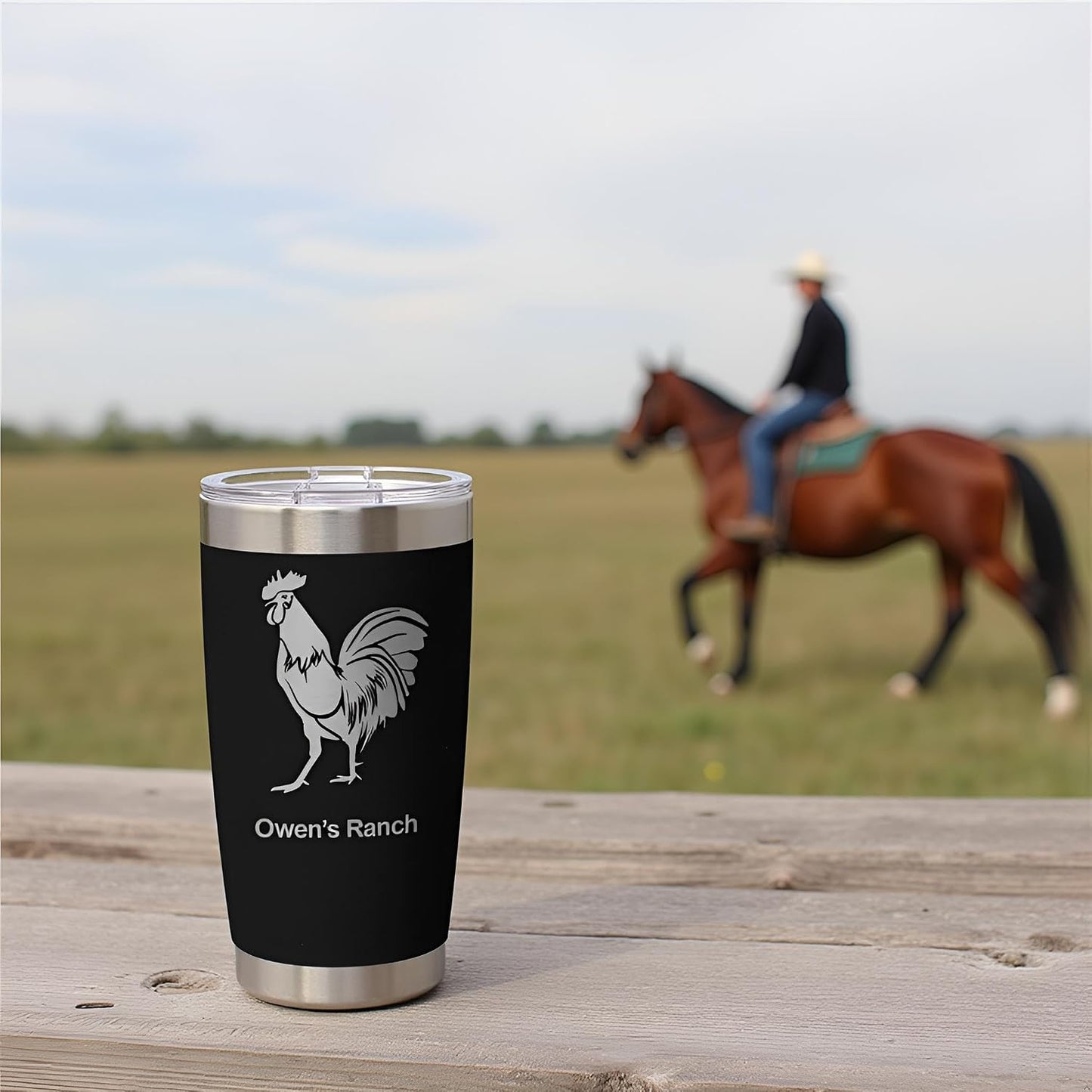 Vaso térmico vacío 20oz con grabado notas musicales verde