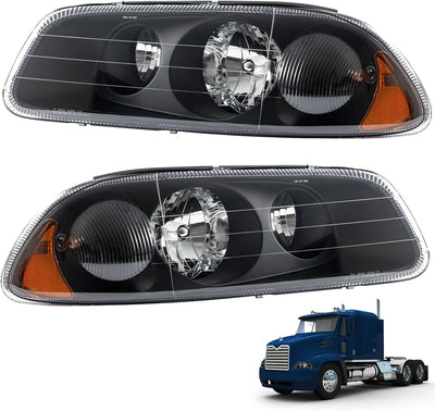 Set faros delanteros Mack Vision Granite 1998-18 negro