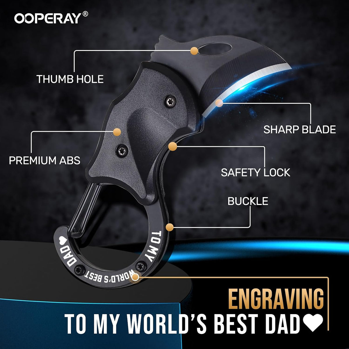 Regalo para papá EDC cuchillo de bolsillo camping