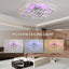Lámpara LED empotrada 80W control remoto 5 brillos