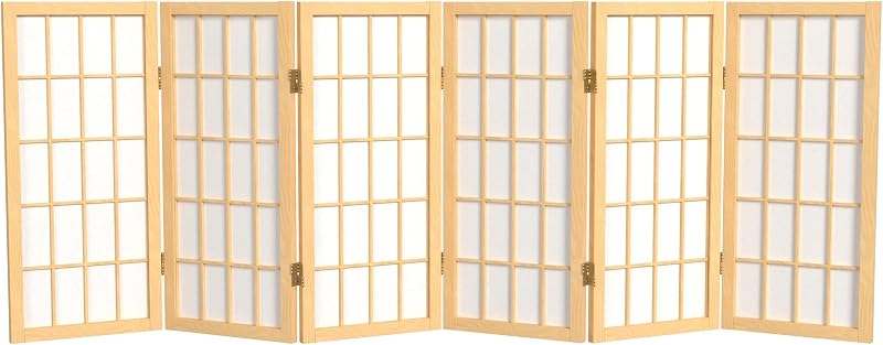 Biombo Shoji portátil 2ft madera natural 6 colores