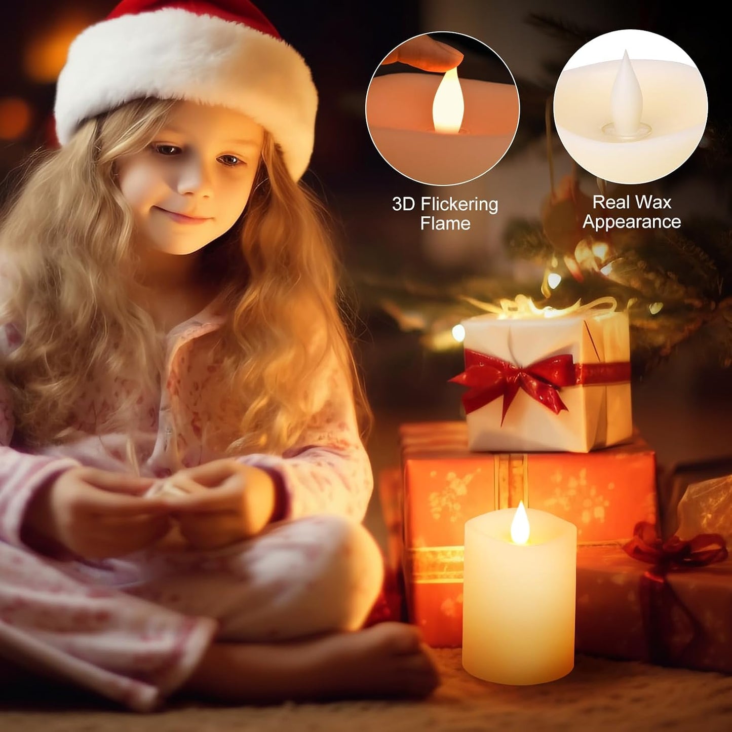 Velas parpadeantes LED sin llama 4pulg con control remoto