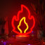 Letrero LED neón de llama para habitación boda cafetería