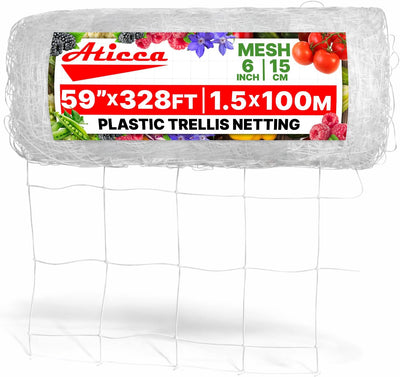 Malla de enrejado plástico 59x328pulg para plantas