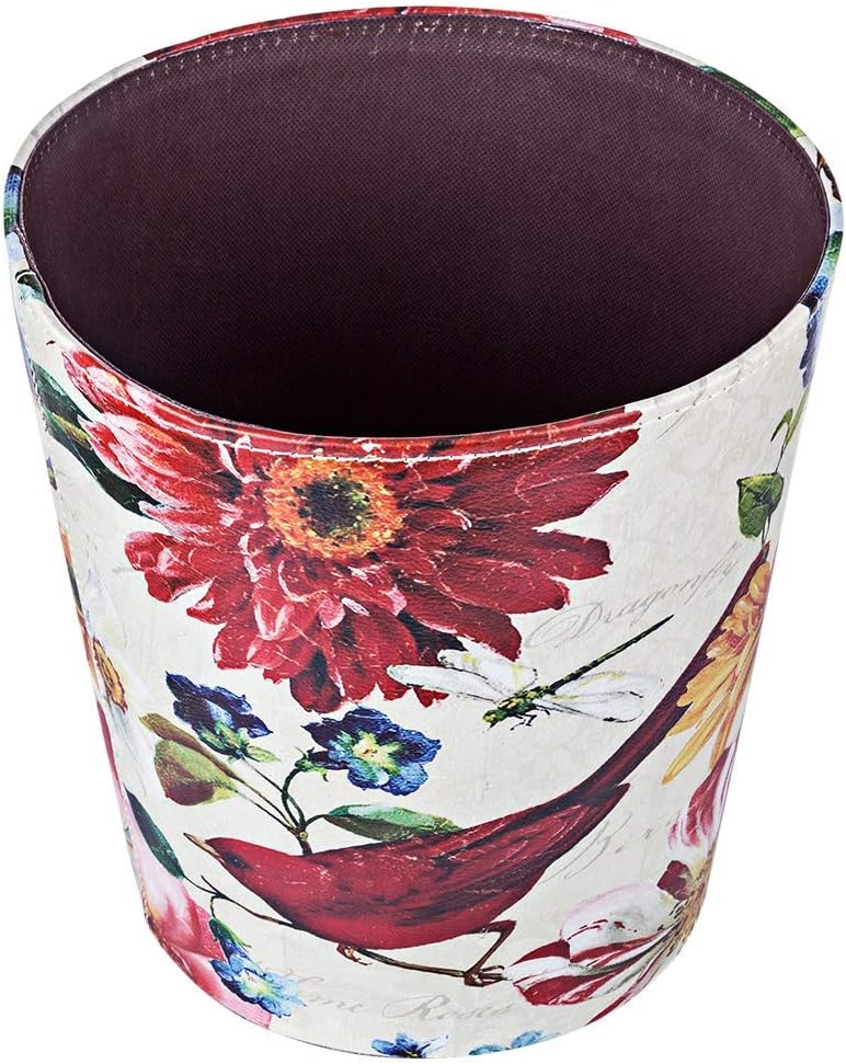 Cubo basura cuero decorativo 10L impermeable baño oficina