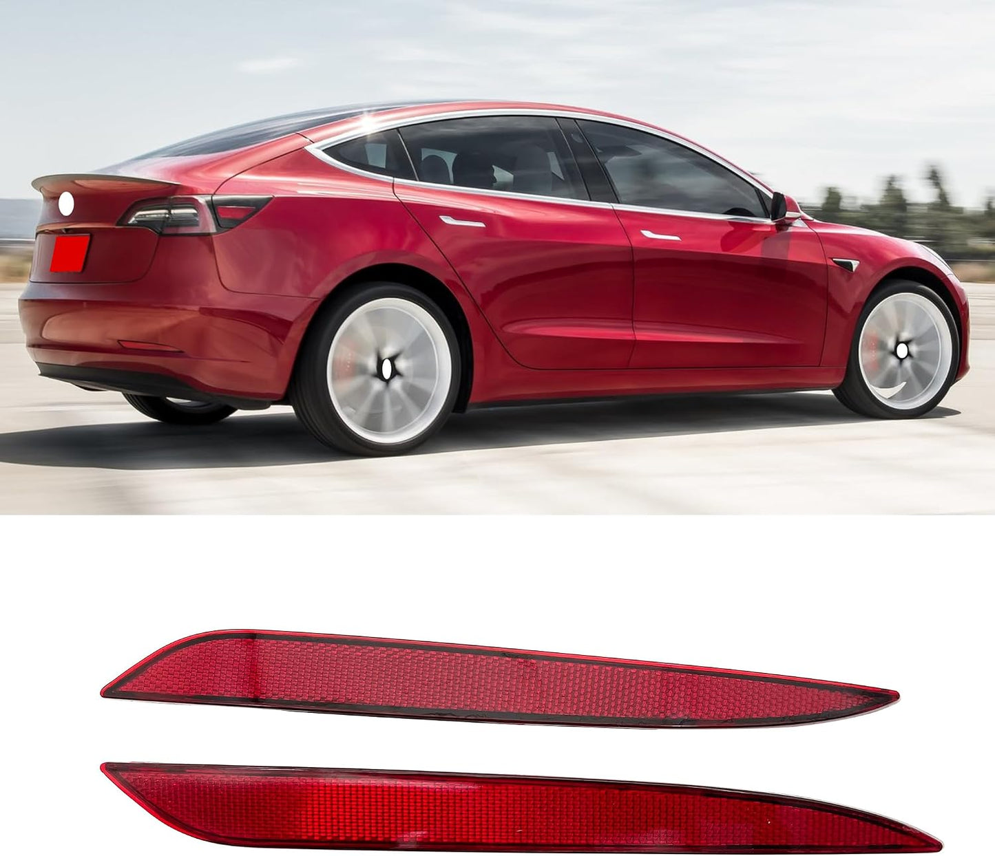 Reflector trasero Tesla Model 3 2018-23 luces rojas izq